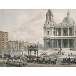 Augustus Charles Pugin (1769-1832) British. "The Funeral Procession of the Late Viscount Nelson,