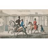 After James Gillray (1756-1815) British. "A Morning Ride", Etching in Colour, circa 1830,