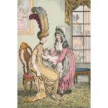 After James Gillray (1756-1815) British. "The Fashionable Mamma or The Convenience of Modern Dress",