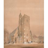 Samuel Whitfield Daukes (Architect, 1811-1880) British. A Design for Newport Minster, Isle of Wight,