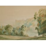 Edwin Harris (1855-1906) British. Windsor from the River, Watercolour, Signed, 19" x 24.5" (48.2 x