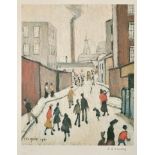 Laurence Stephen Lowry (1887-1976) British. "Street Scene", Print in Colours, with Printer's Guild