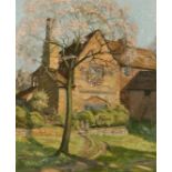 Clarence V MacKenzie (1889-1949) British. "Old Farm, Lutley", Oil on Canvas, Inscribed verso, 24"