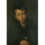 P. Jonkopski (19th-20th Century) European. Bust Portrait of a Young Boy, believed to be Guy Bidwell,