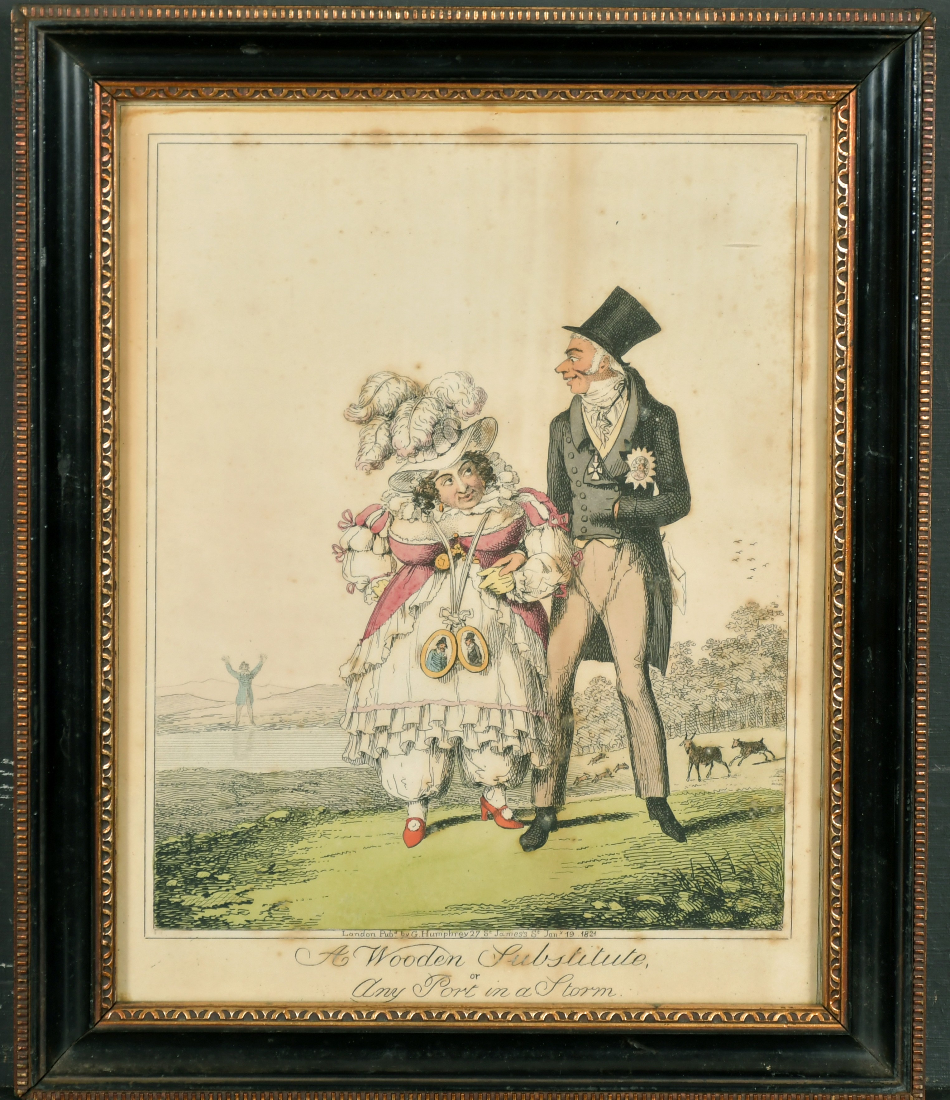 Attributed to Theodore Lane (1800-1828) British. "A Pas de Deux or Love at First Sight", Hand - Image 4 of 6