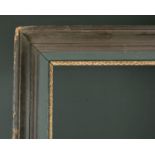 19th Century European School. A Darkwood and Green Painted Frame, with a gilt slip, rebate 66" x