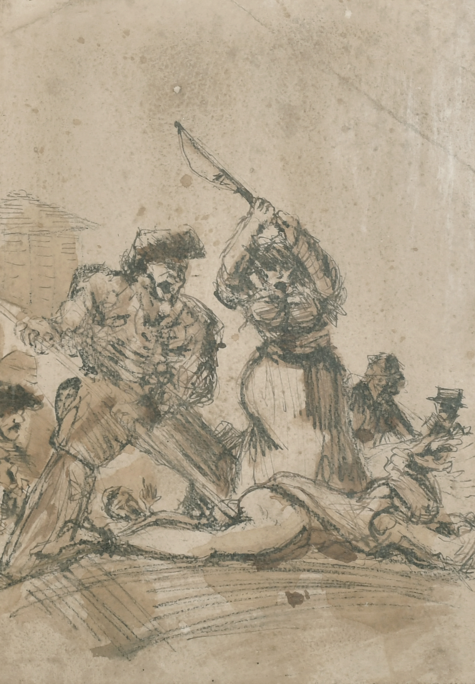 After Francisco de Goya (1746-1828) Spanish. "Disasters of War", Ink and Wash, 13.5" x 9" (34.3 x