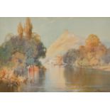 William Knox (1862-1925) British. An Italianate River Scene, Watercolour, Signed, 11" x 16.5" (28