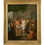 Attributed to Charles Le Brun (1619-1690) French. The Flagellation of Christ, Oil on Canvas, in a