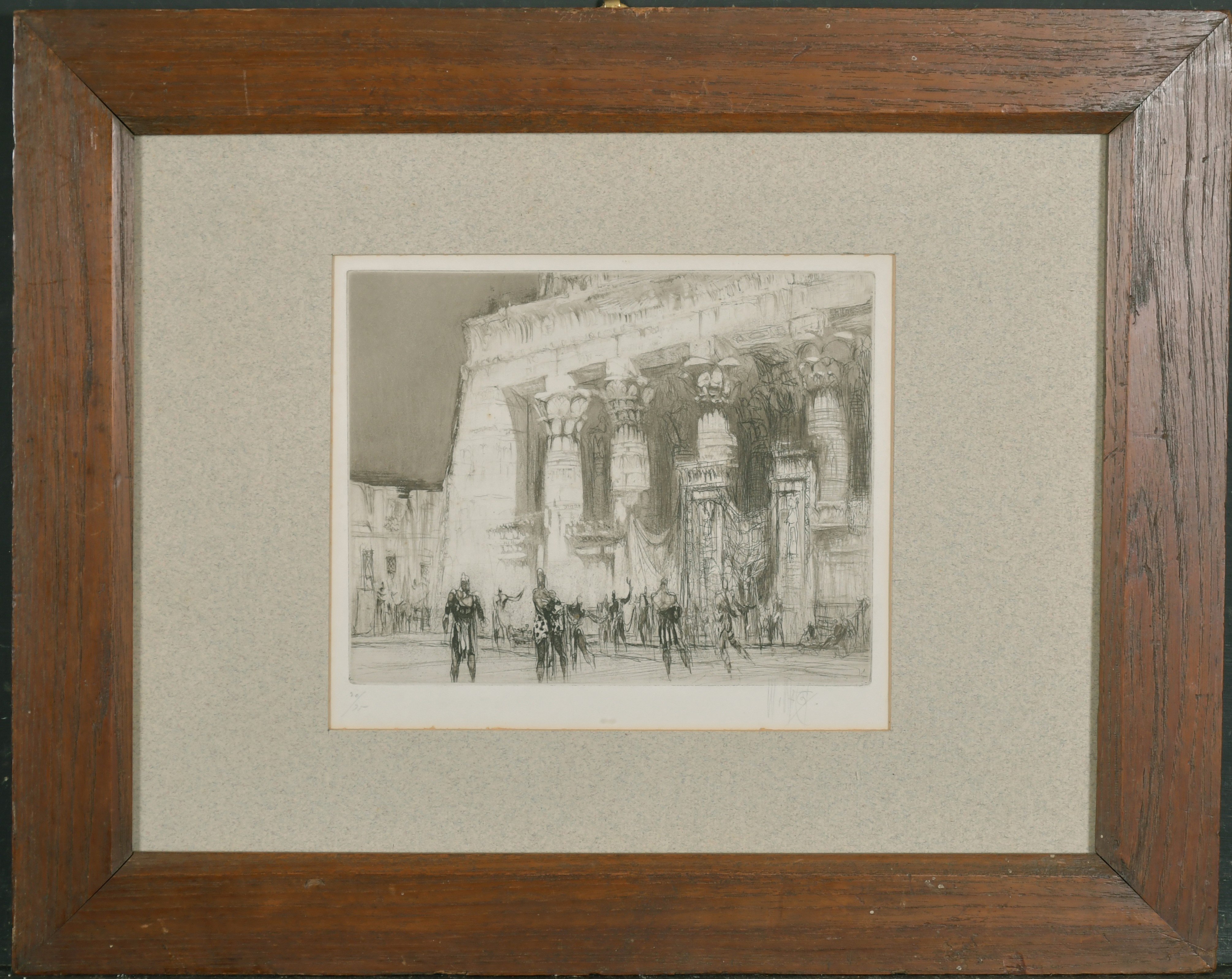 William Walcot (1874-1943) British. "Kom Ombo (1928)", Etching, Signed and Numbered 20/75 in Pencil, - Image 2 of 5