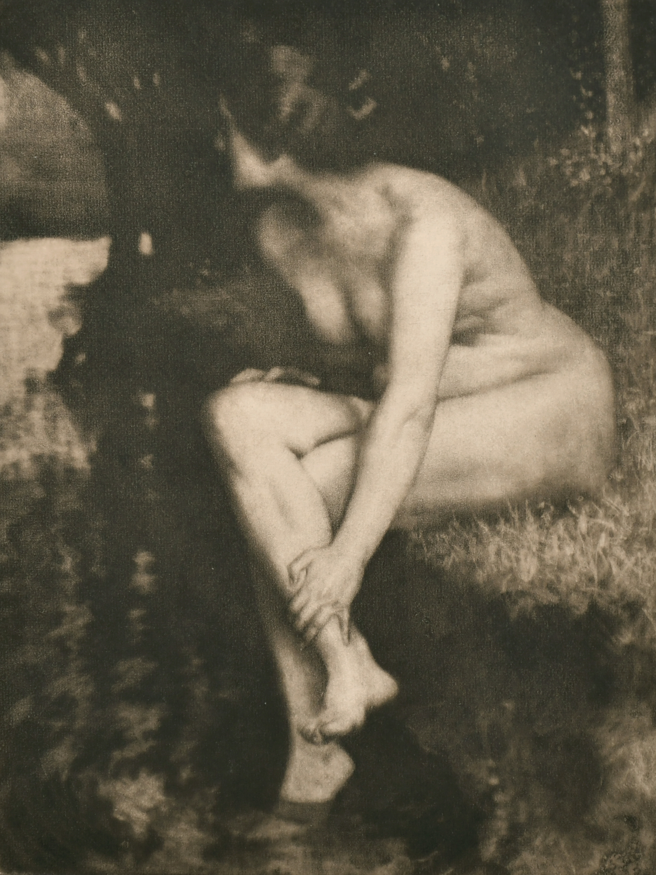 Max Pietschmann (1865-1952) German. "The Bather", Mezzotint, Unframed 9.25" x 7.25" (23.5 x 18.4cm),