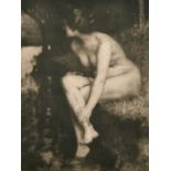 Max Pietschmann (1865-1952) German. "The Bather", Mezzotint, Unframed 9.25" x 7.25" (23.5 x 18.4cm),