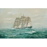 Derek George Montague Gardner (1914-2007) British. "SS Argo", under Full Sail, Oil on Canvas, Signed