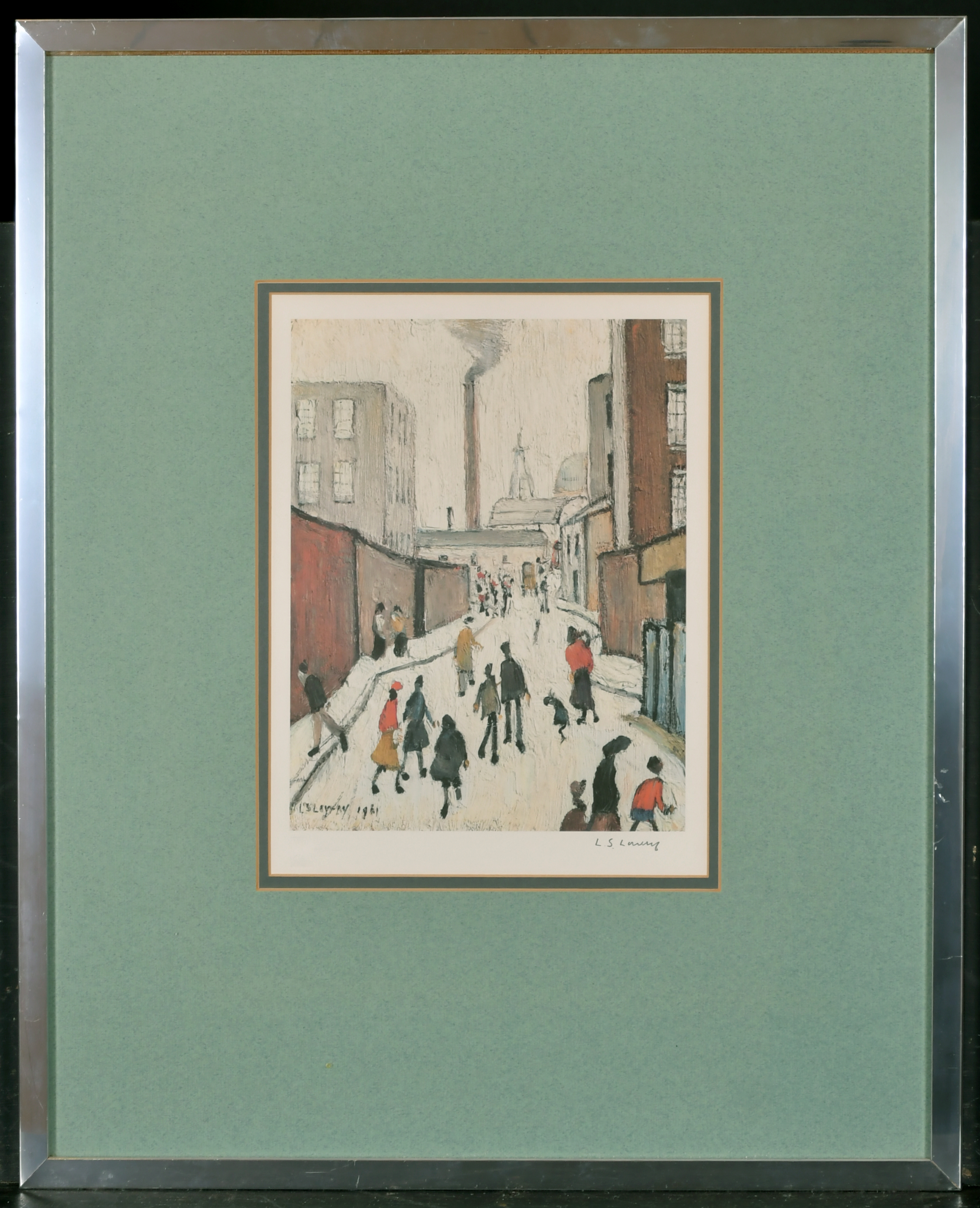 Laurence Stephen Lowry (1887-1976) British. "Street Scene", Print in Colours, with Printer's Guild - Image 2 of 7