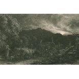 Samuel Palmer (1805-1881) British. "The Herdsman", Etching, Inscribed in Pencil, 5.15"