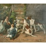 J. Frans van Leemputten (20th Century) Belgian. 'A Stand Off', Oil on Canvas, Signed and