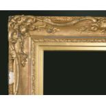 19th Century English School. A Gilt Composition Frame, with swept centres and corners, and inset