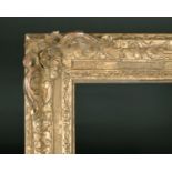 19th Century English School. A Carved Giltwood Frame, with swept and pierced corners, rebate 21" x