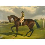 Circle of John Frederick Herring (1795-1865) British. Horse and Jockey in a Landscape, Oil on