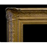 19th Century English School. A Louis Style Gilt Composition Frame, with swept centres and corners,