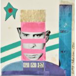 Holly Johnson (Musician, Artist, b.1960). A Self Portrait, Collage, Signed and Dated 1991,