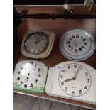 Lot of vintage ceramic clock faces.
