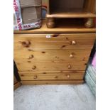 Pine chest of drawers.