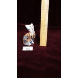 Royal Crown Derby Persian kitten Paperweight .