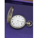 Silver Hall marked pocket watch J. W Benson of London. Working order.