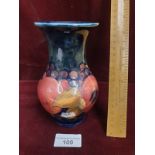Early Moorcroft Pomegranate Pattern Vase 16cm