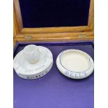Gilbeys spey royal match stricker ashtray together with bells whisky rare ashtray.