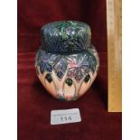 Moorcroft Sally Tuffin Cluny Ginger Jar 11cm Lid a/f