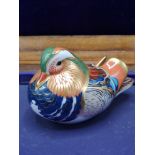 Royal Crown Derby Mandarin Duck paperweight with stopper.