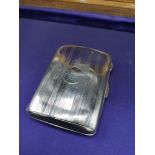 Silver Hall marked Birmingham card case with gilded interior 64 Gram.