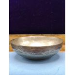 White metal bowl signed with kano to base 39 Grams.