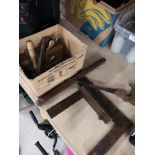 Box of vintage tools.