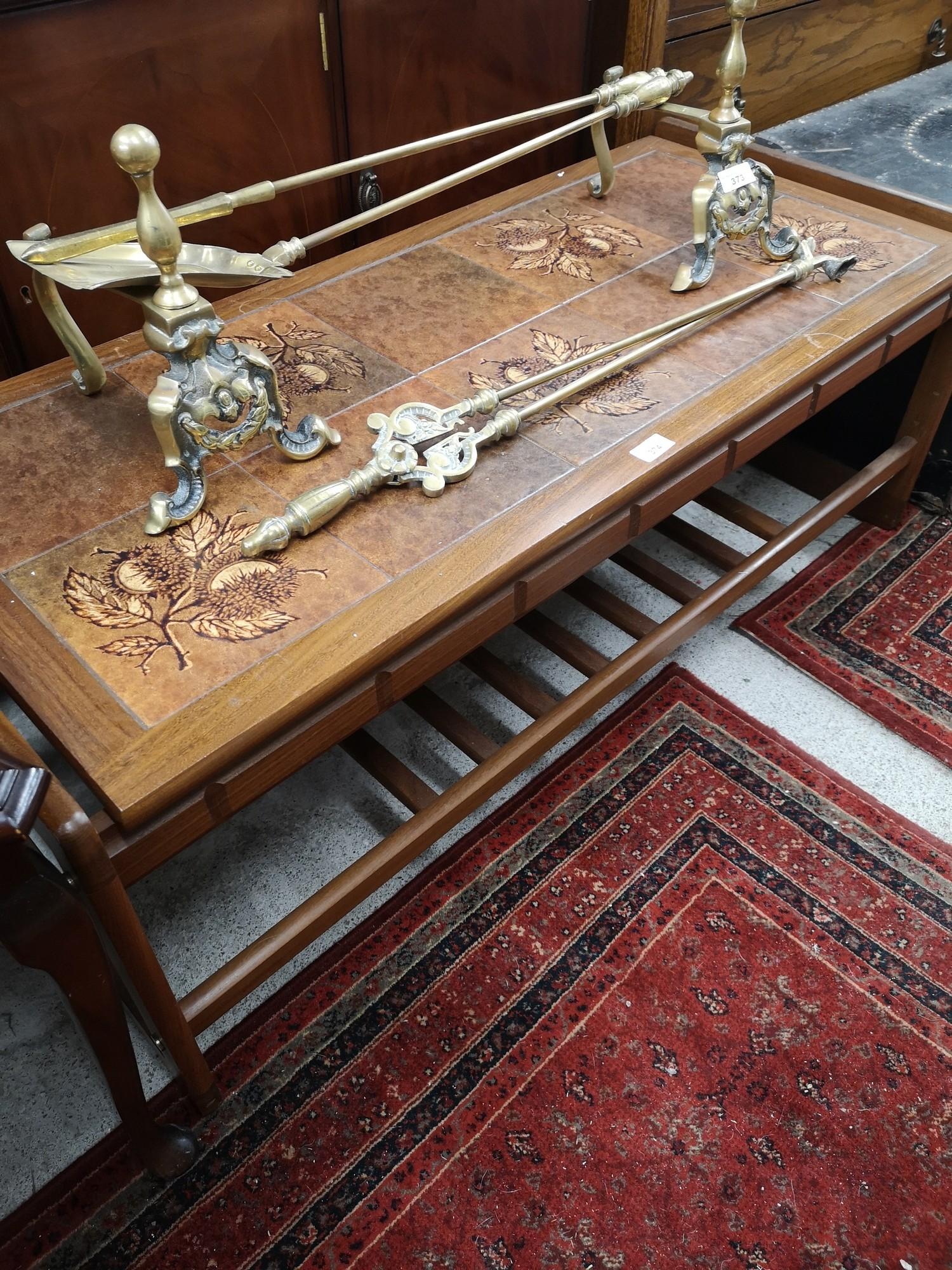 Retro 1970s coffee table with tile top.