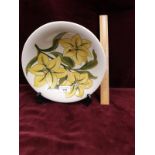 Large Impressive Early Moorcroft Bowl In Yellow Lilies Pattern 25cm