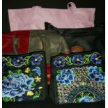 Lot of ladies evening bags.