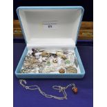 Box of silver jewellery etc.