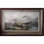 Large Highland cattle print.