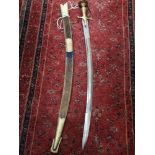 Indian brass topped sword.