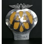 Vintage collectable AA badge.