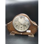 Art deco 3 hole Westminster chime mantle clock.