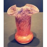 Miniature Vasart vase 10.5 cm High 8.5cms Top .