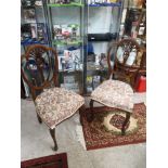 Pair of victorian parlour chairs.