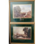 Set of 4 English landscape prints.