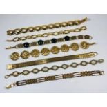 Lot of vintage and retro bracelets.