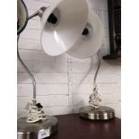 2 modern table lamps..