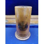 Mauchline ware burns monument spill vase.